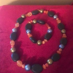 Homemade necklace and bracelet set
